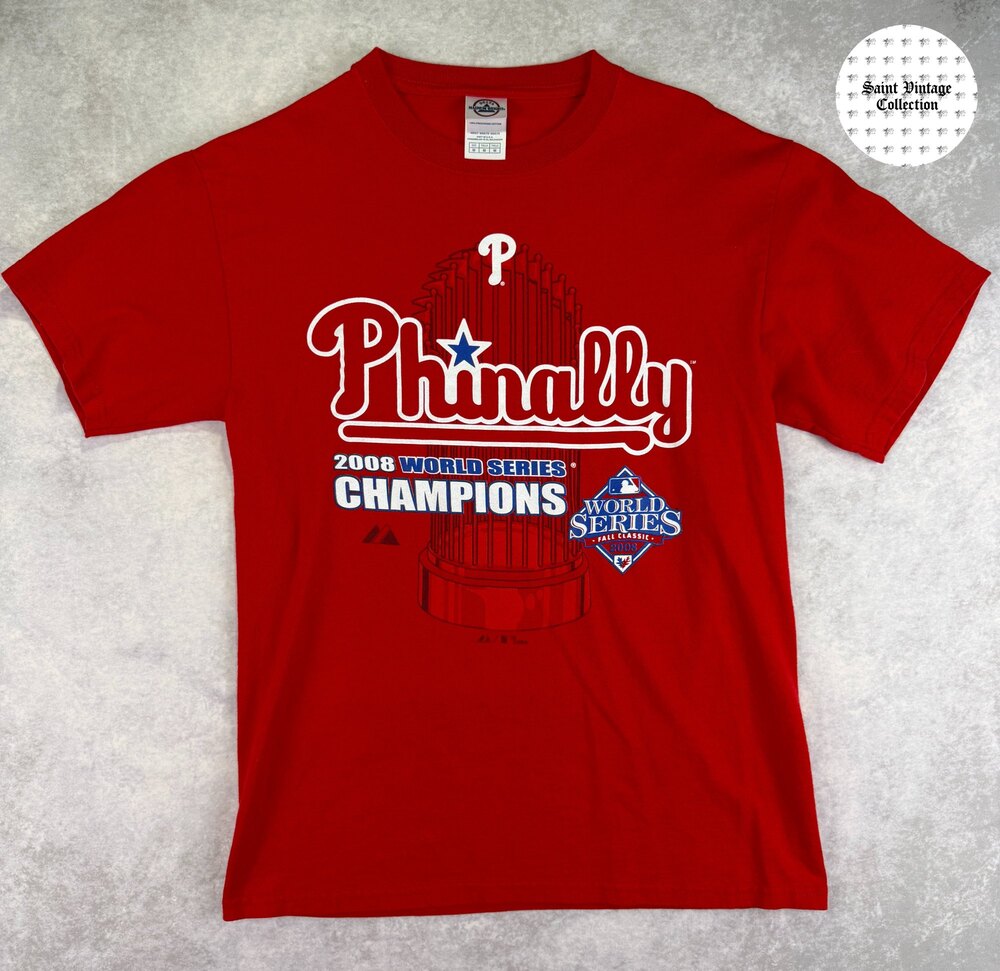 Philadelphia Phillies 2008 World Series Champions Red Medium T-Shirt